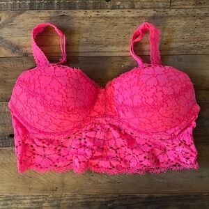 Victorias Secret PINK Bralette Pink Lace Push Up